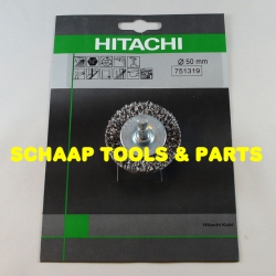 Borstel rond  50mm met gegolfd staaldraad | 751319